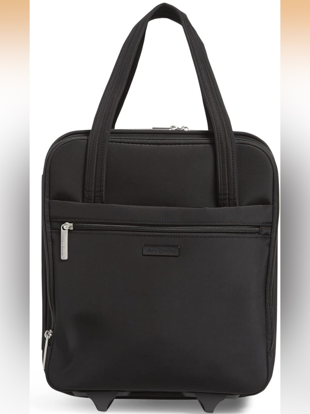 Vera Bradley Women's Softside Underseat Rolling Work Bag, Black, One Size - Picture 3 of 10